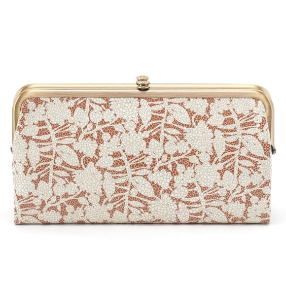 NWT New Hobo Lauren Clutch Botanical Beauty Leather Retired Rare